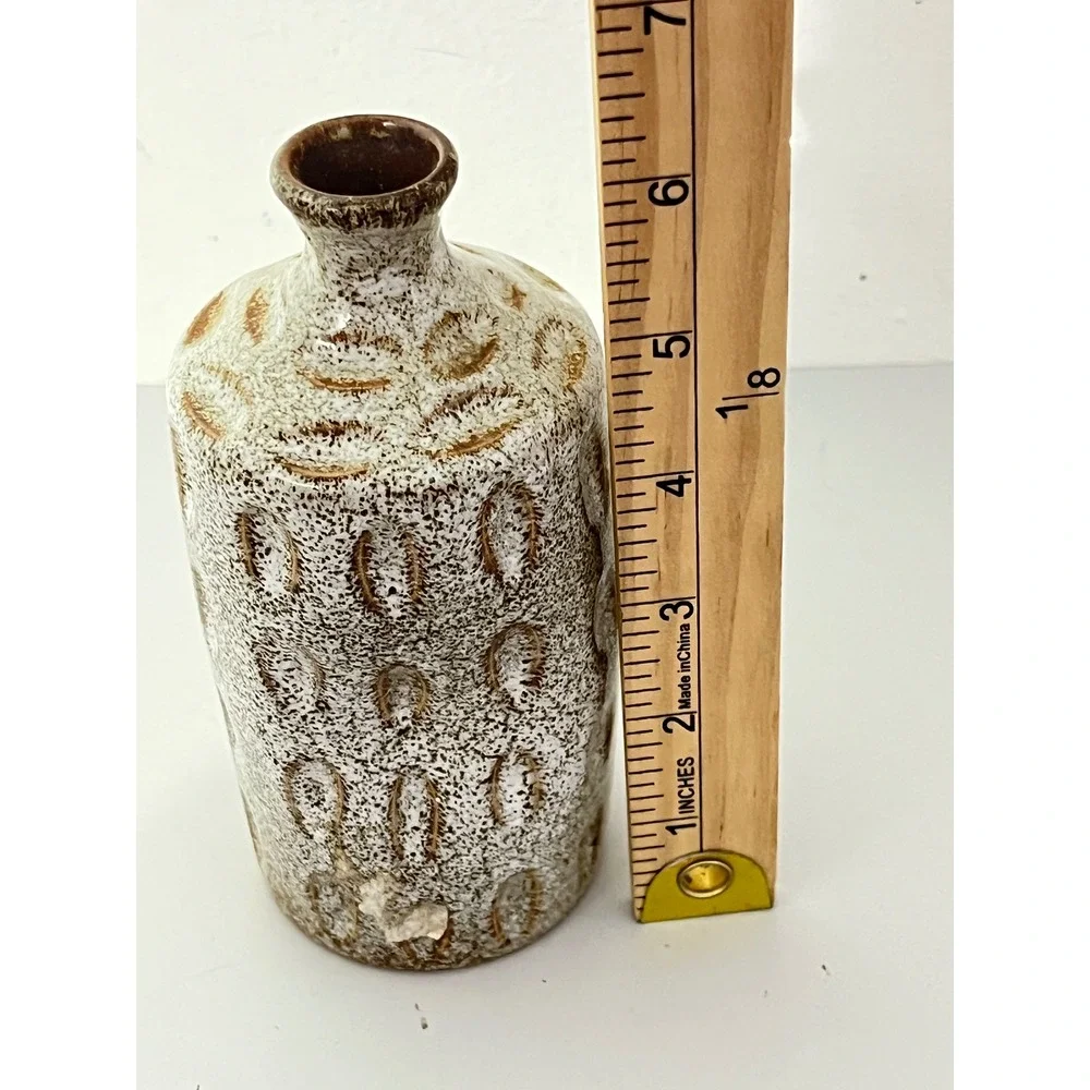 Unbranded Studio Pottery Bud Vase  Brown Speckled Textured Ceramic‎